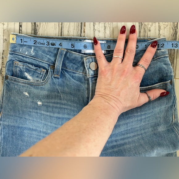 PAIGE Atley Ankle Flare Stretch Jeans Light Blue - Picture 10 of 16